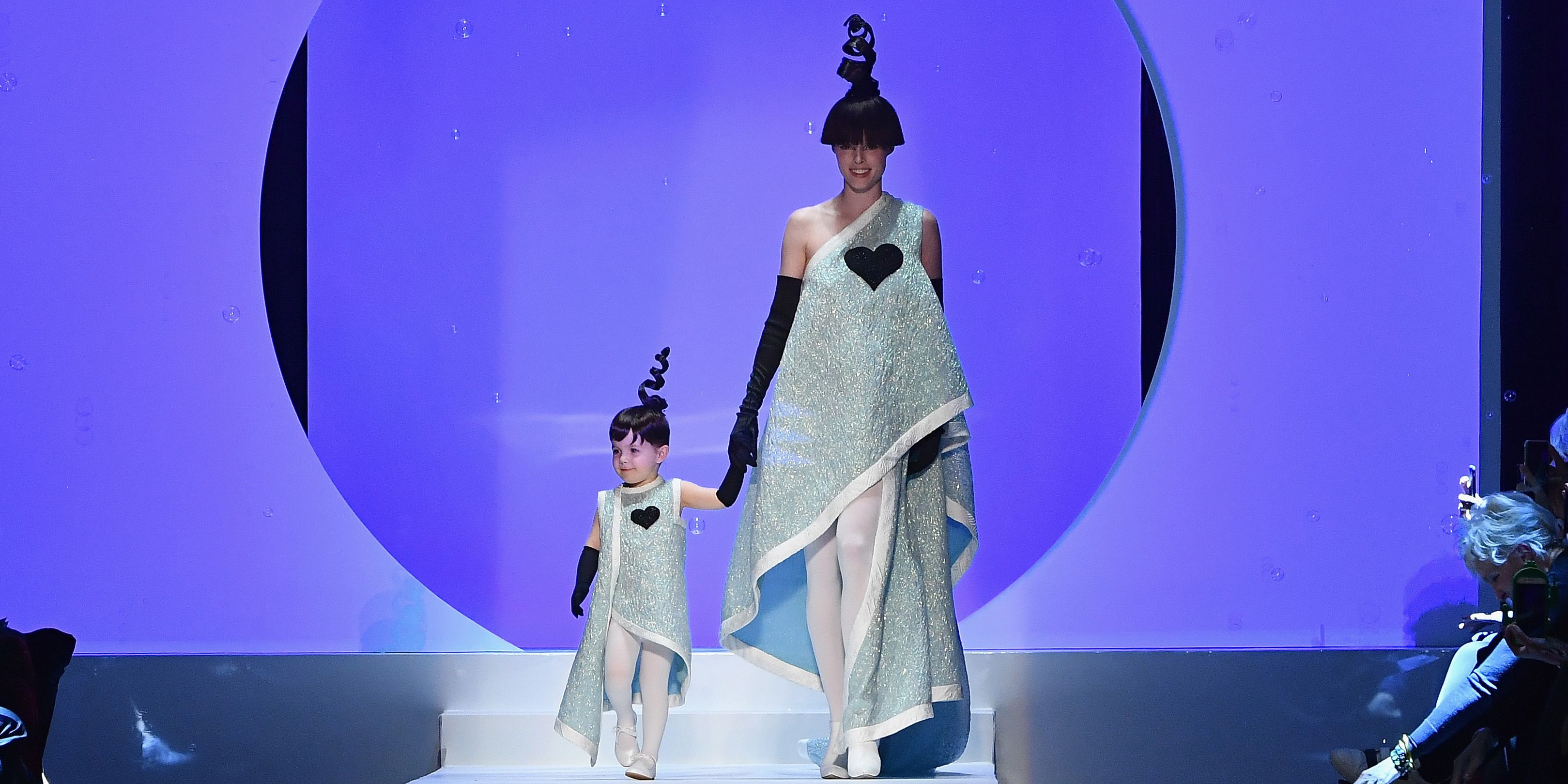 Coco Rocha and Her Daughter Walk Runway At Paris Couture Week - Coco Rocha Mommy  and Me Moment Jean Paul Gaultier Couture