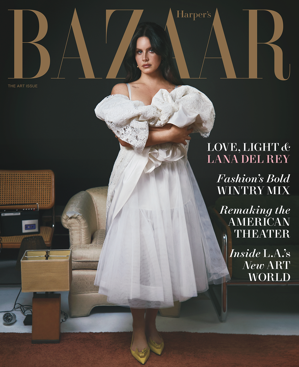 harper's bazaar december 2023 cover featuring lana del rey