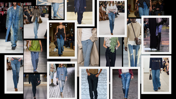 collage of denim