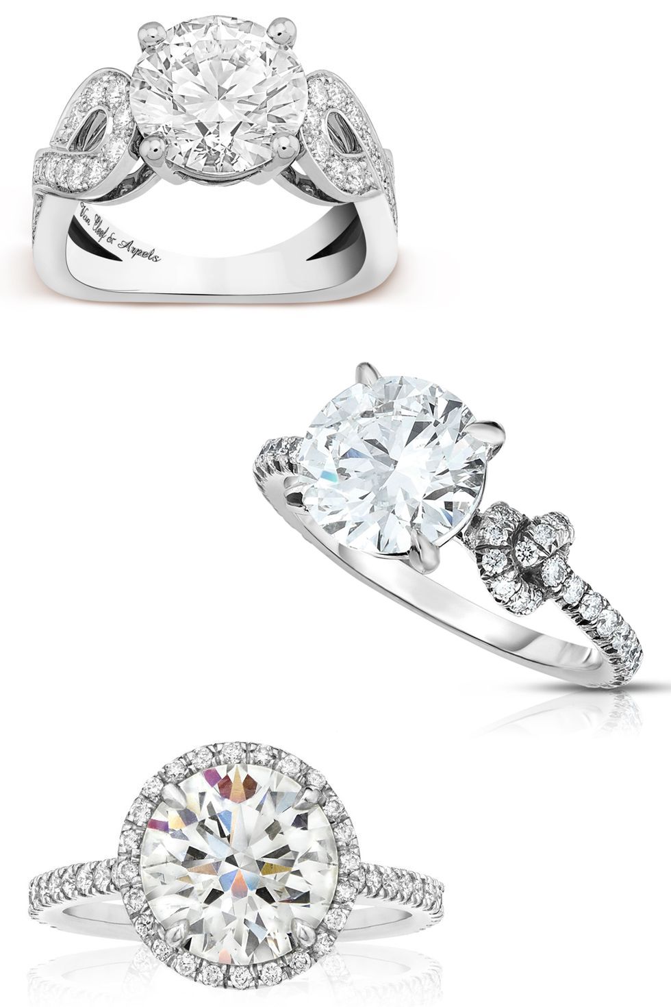 different cuts of diamond rings