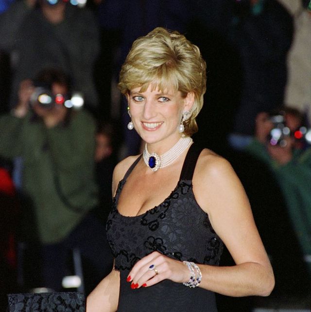 great britain   november 20  diana, princess of wales attending a gala evening in aid of cancer research at bridgewater house in london, her dress has been designed by jacques azagury  photo by tim graham photo library via getty images