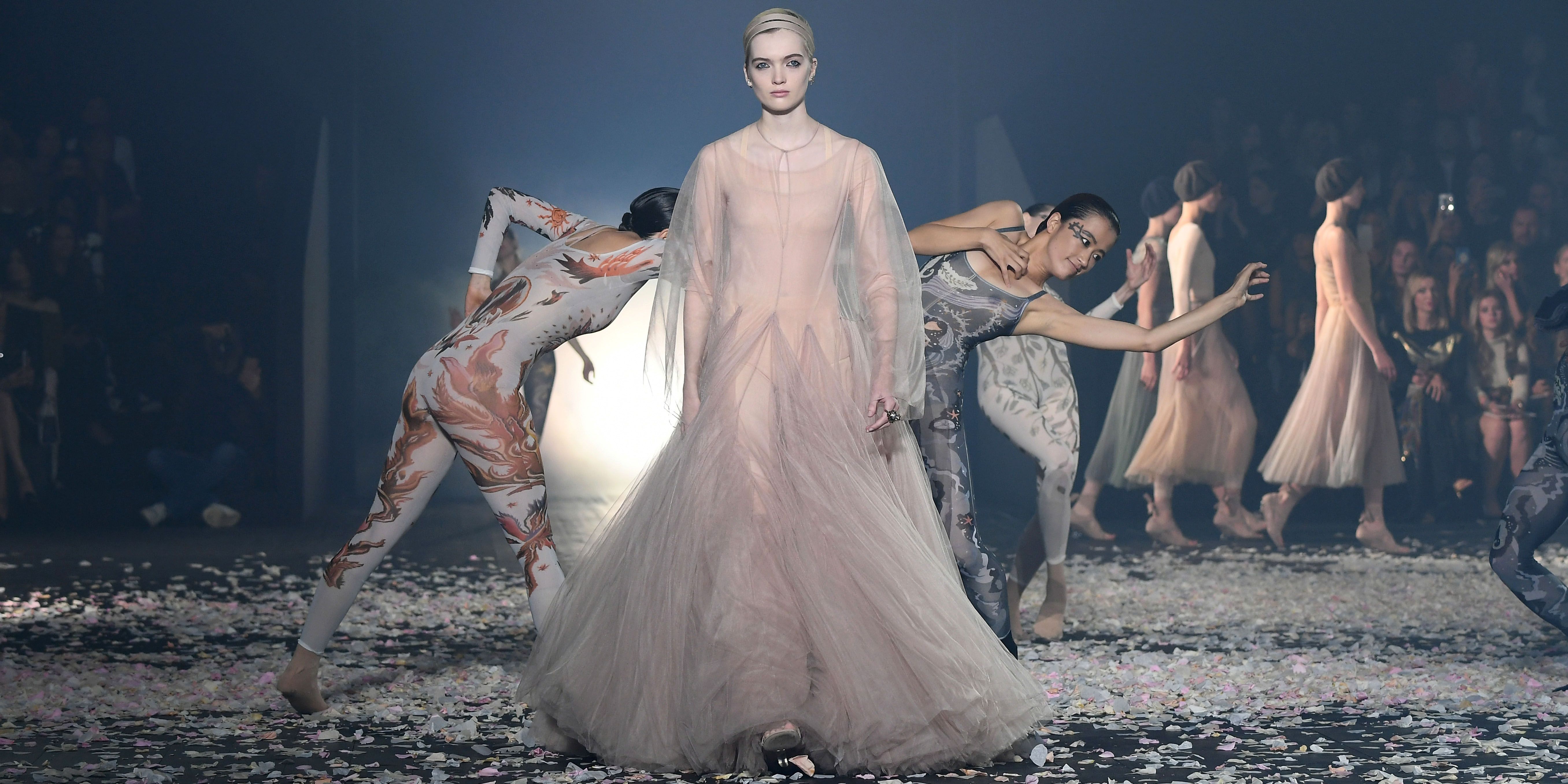 Celeb Pink Dior Dress Red Carpet Trend Lady Gaga More