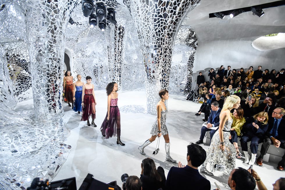 Dior Debuts Rainbow Glitter Gowns - Dior Spring 2018 Collection