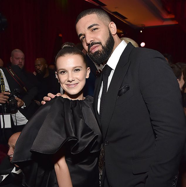Drake Hangs Out with 'Stranger Things' Kids at Golden Globes - Drake  Fanboys Over 'Stranger Things' Cast