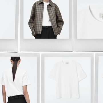 Cos clean cut white tee review a collage of the cos clean cut white tee review