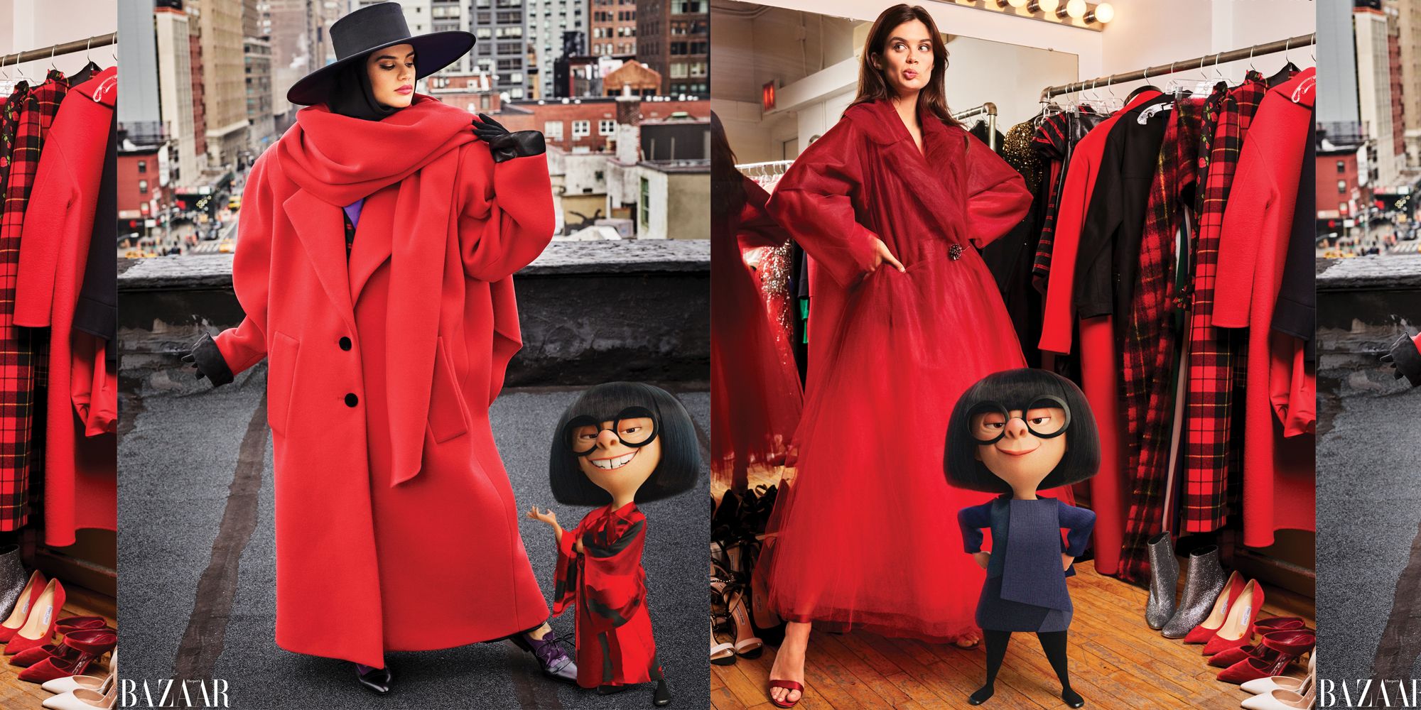 Disney's 'The Incredibles' Edna Mode - Edna Mode In Harper's Bazaar With  Sara Sampaio