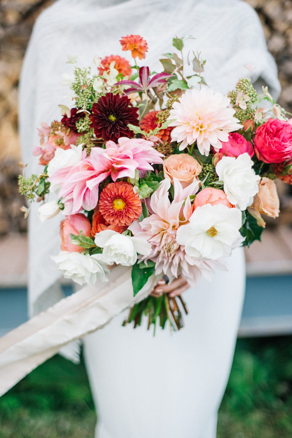 Fake Ranunculus Nosegay Small Fall Flowers Bouquet Ranunculus