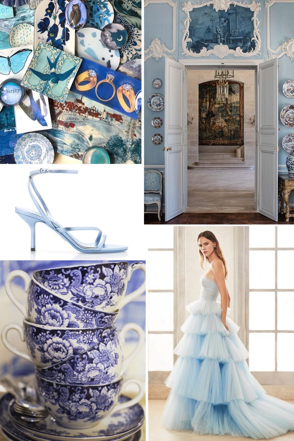 Blue, Aqua, Dress, Lavender, Cobalt blue, Purple, Gown, Blue and white porcelain, Bride, Wedding dress, 