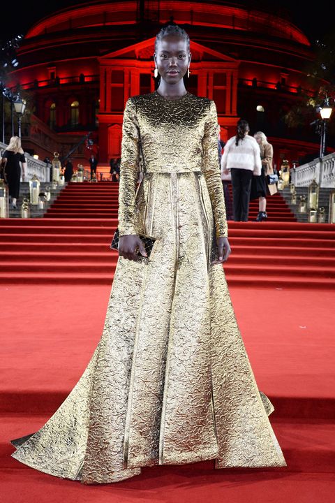 Red carpet, Carpet, Dress, Clothing, Fashion, Gown, Flooring, Red, Fashion model, Haute couture, 