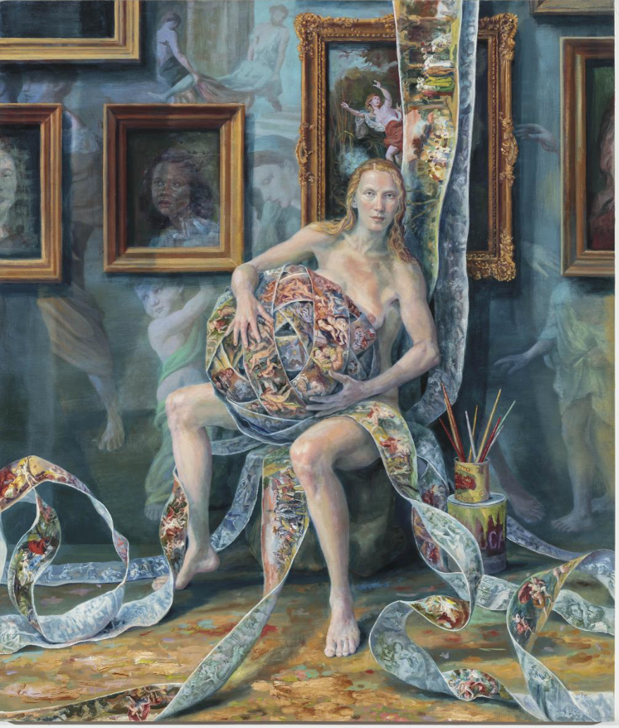 Painting, Art, Mythology, Modern art, Textile, Tapestry, Visual arts, Picture frame, Illustration, Fictional character, 