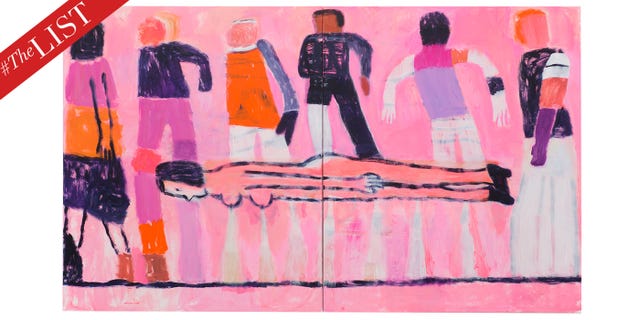 Pink, Art, Magenta, Modern art, Painting, Illustration, Visual arts, Drawing, Style, 