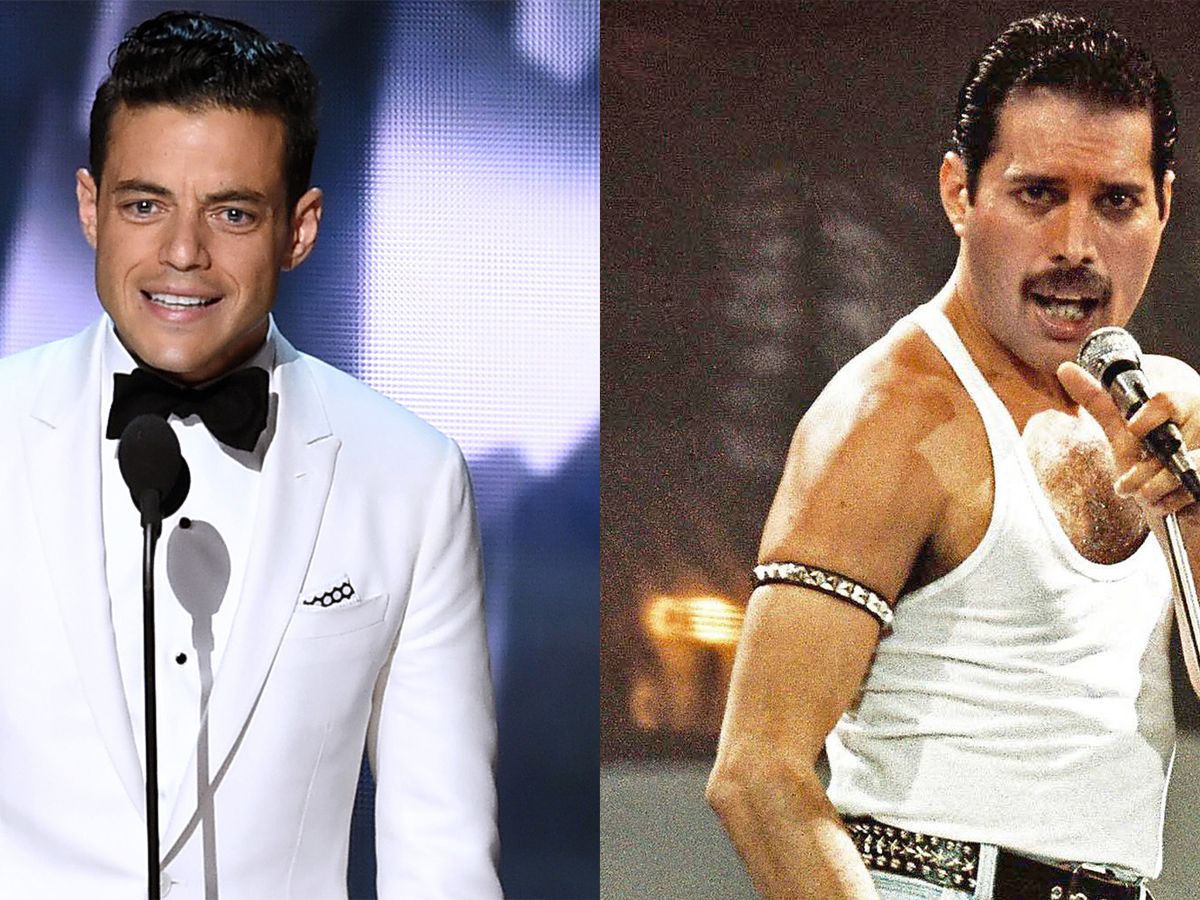 Rami Malek Performs as Freddie Mercury - Rami Malek as Freddie Mercury at  Live Aid Concert