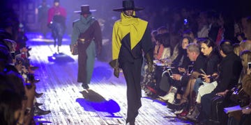 Fashion, Runway, Fashion show, Event, Fashion design, Public event, Performance, Fun, Suit, Formal wear, 