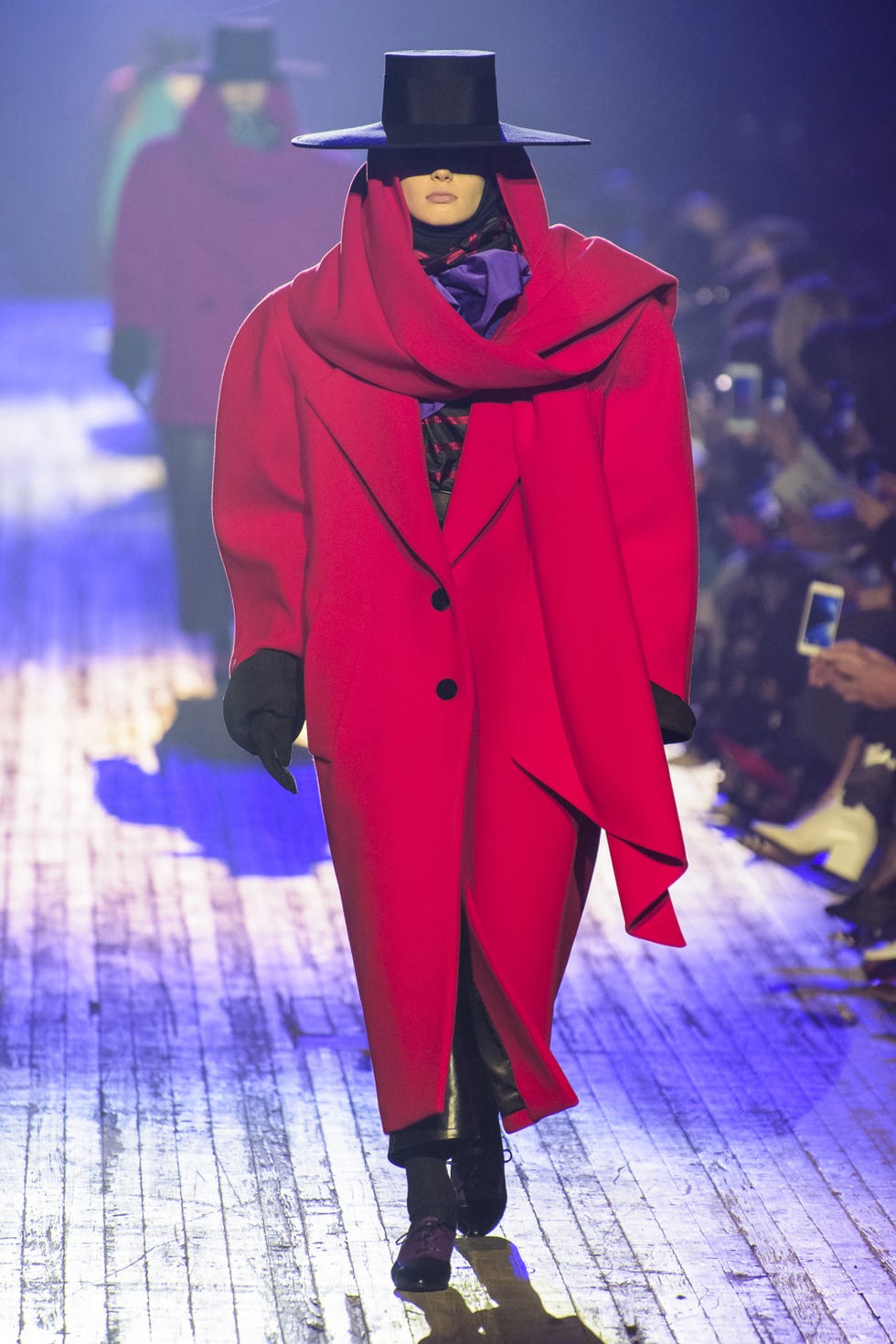 Fashion, Runway, Fashion show, Fashion design, Outerwear, Haute couture, Event, Cloak, Mantle, Fictional character, 