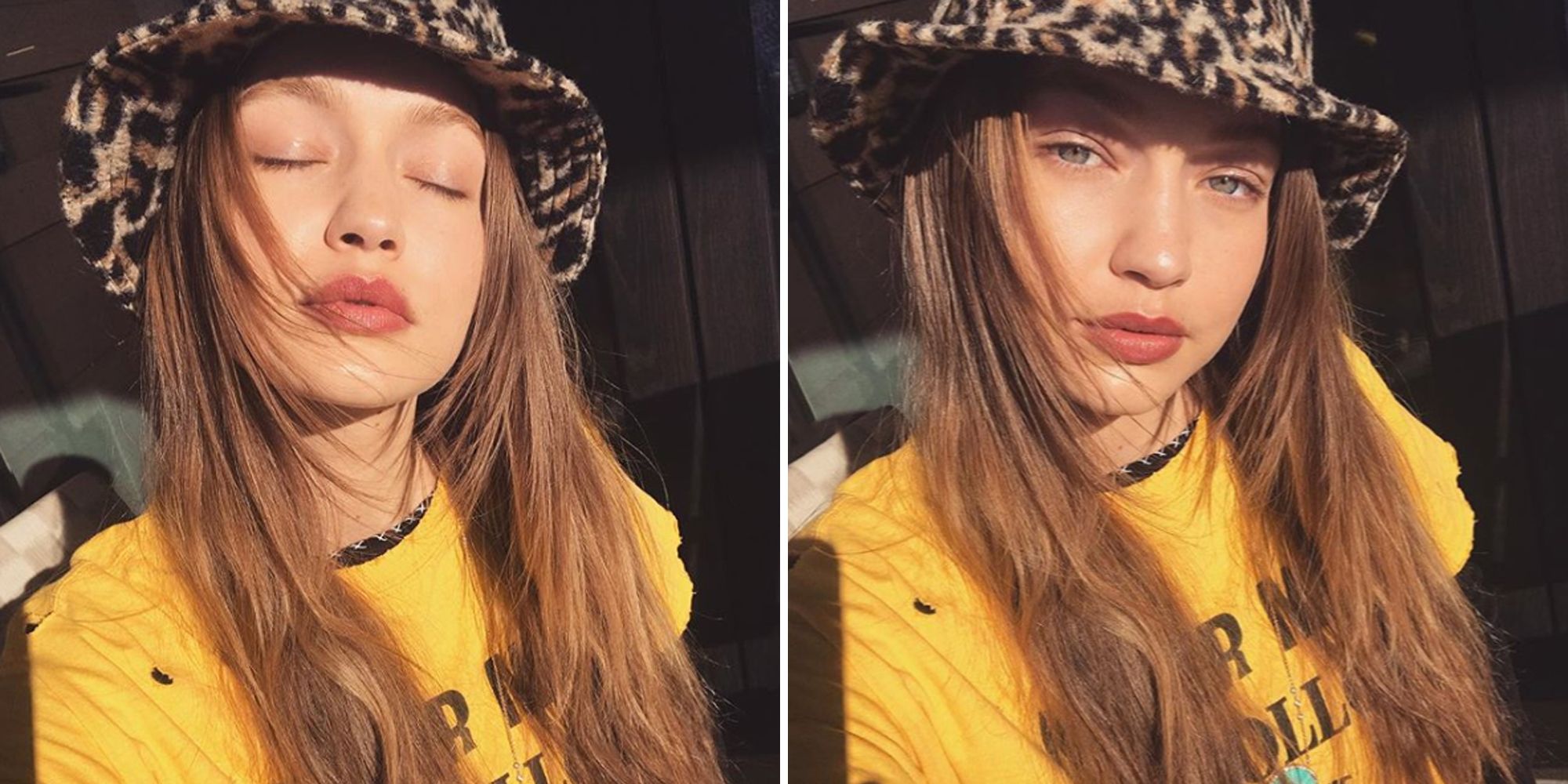 Gigi Hadid Wears a Plaid Coat, Fuzzy Hat for a Walk with Her Baby