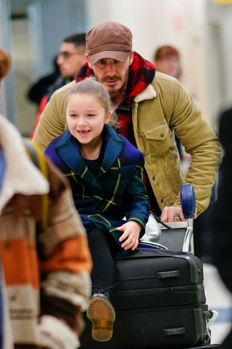 Harper Beckham Arrived in NYC in Style Thanks to Dad David