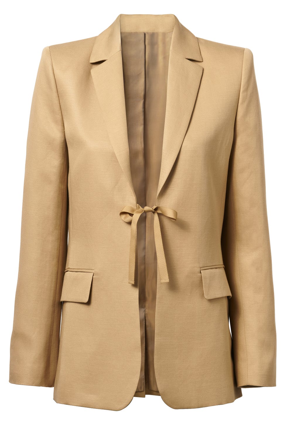 Clothing, Outerwear, Blazer, Jacket, Suit, Beige, Formal wear, Tan, Sleeve, Top, 