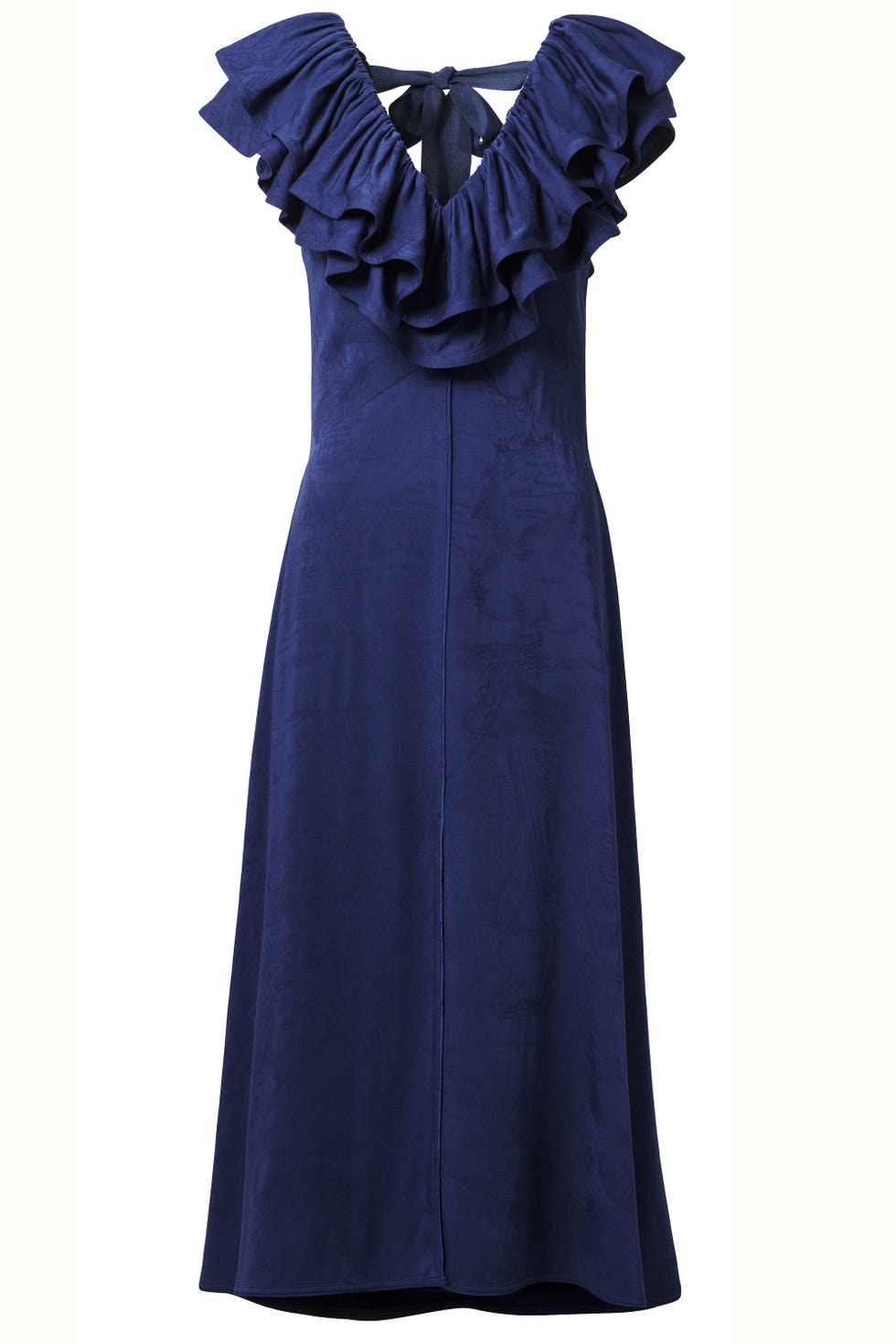 Clothing, Dress, Day dress, Cobalt blue, Blue, Cocktail dress, Purple, Violet, Sleeve, Ruffle, 