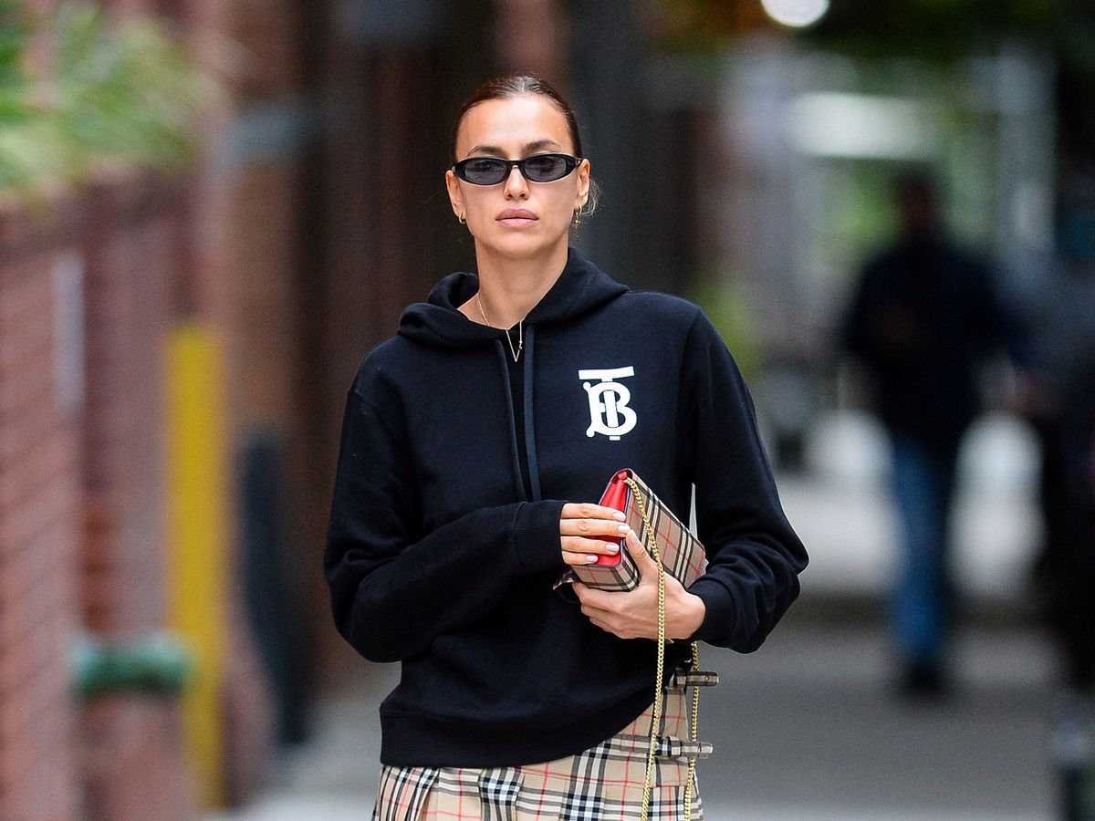 Irina Shayk Goes Back to School in a Burberry Outfit