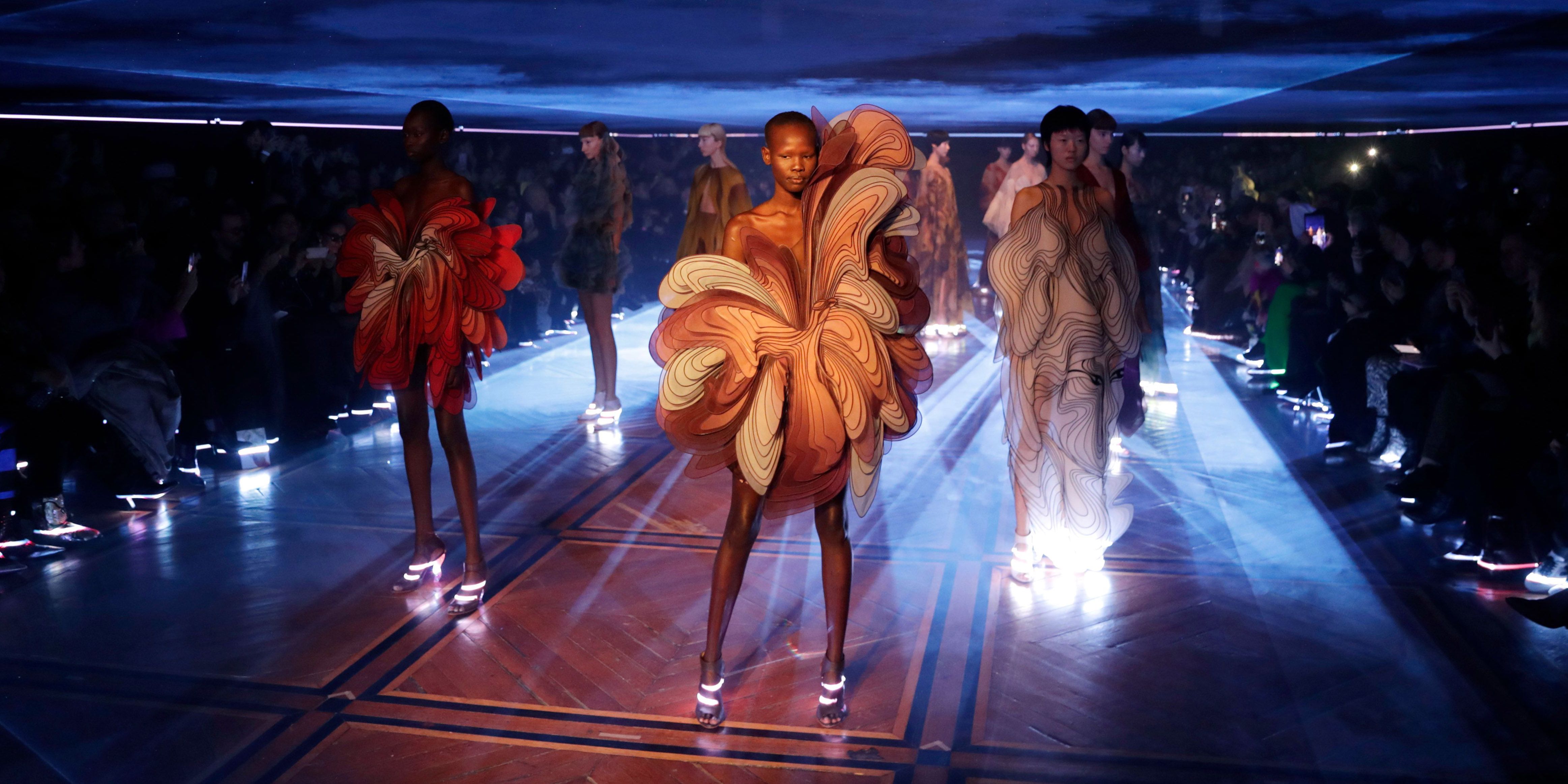 Iris van Herpen Sent Glow-in-the-Dark Heels Down the Runway at Paris  Couture Week