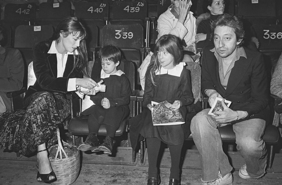 Charlotte Gainsbourg, center-left, pictured with her late half-sister Kate Barry, her mother, Jane Birkin and father, Serge Gainsbourg, in 1976. 