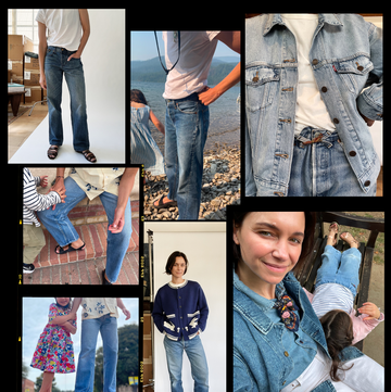 collage featuring jeans styled and designed by jane herman
