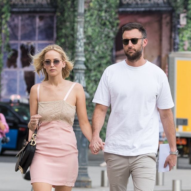 Lovebirds Jennifer Lawrence and Cooke Maroney enjoy a romantic stroll through Paris