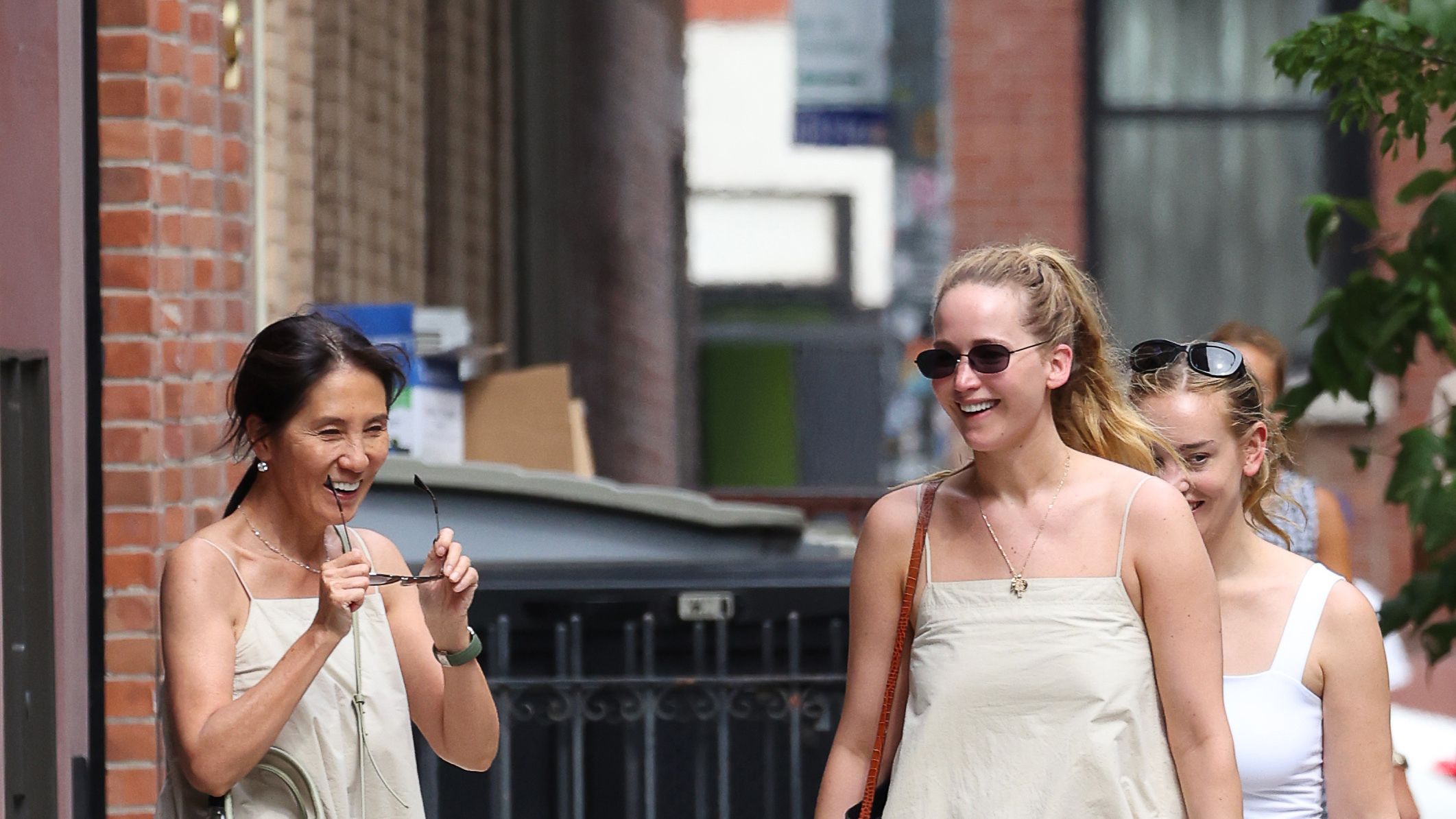 Jennifer Lawrence Does Date Night in a Beige Co-ord and Her Favorite Tote