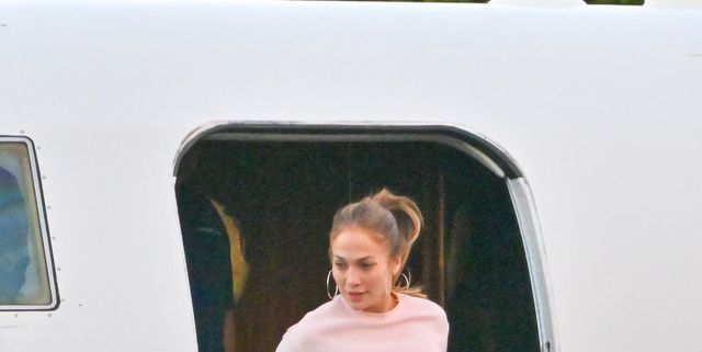 Jennifer Lopez Makes Sweats Look Luxe While Stepping Off a Private Jet with Ben Affleck