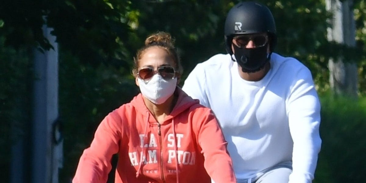 Jennifer Lopez Wears Biker Shorts and a White Shirt in NYC