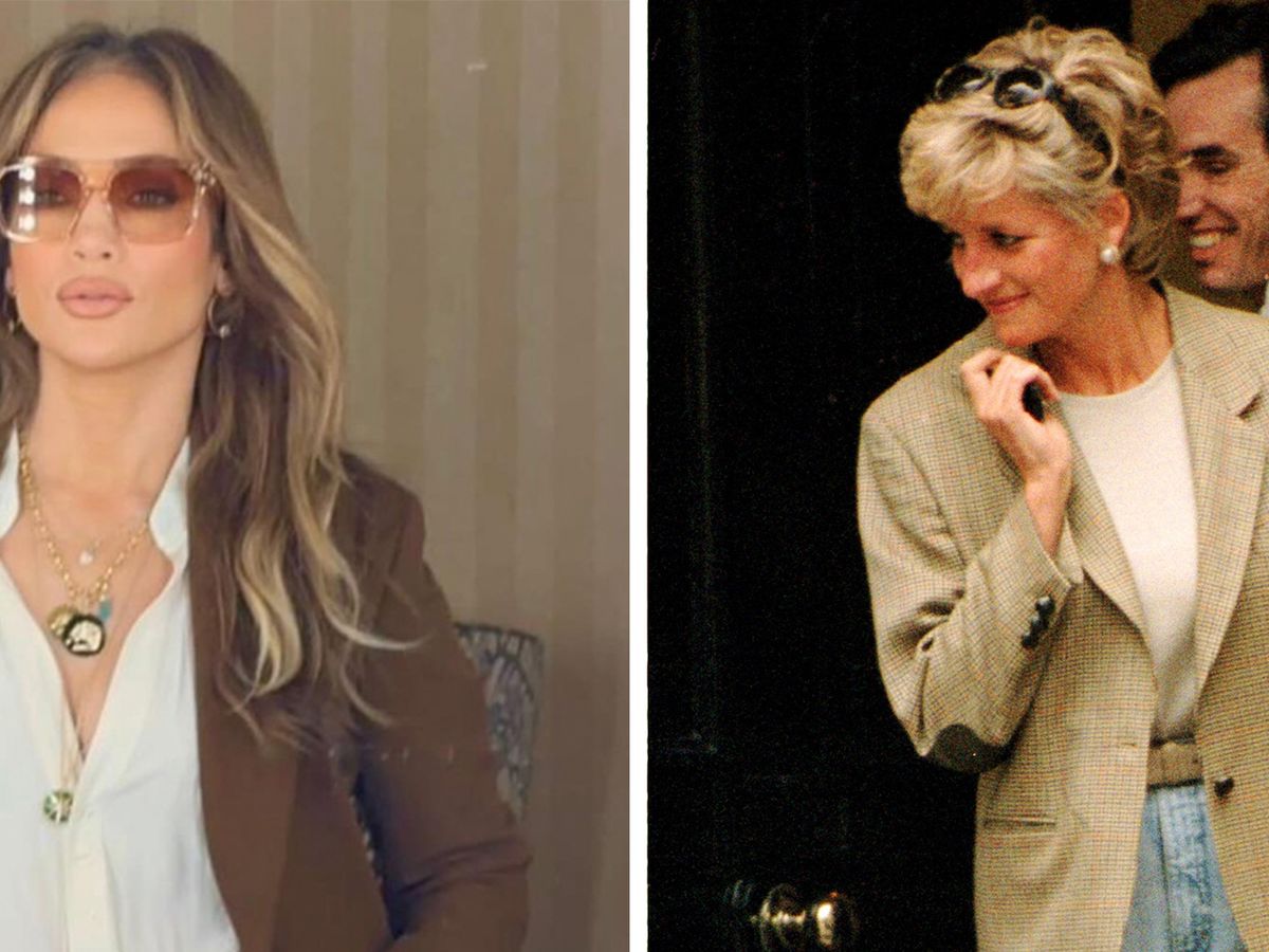 Jennifer Lopez Channels Princess Diana's Casual Style While Out in NYC