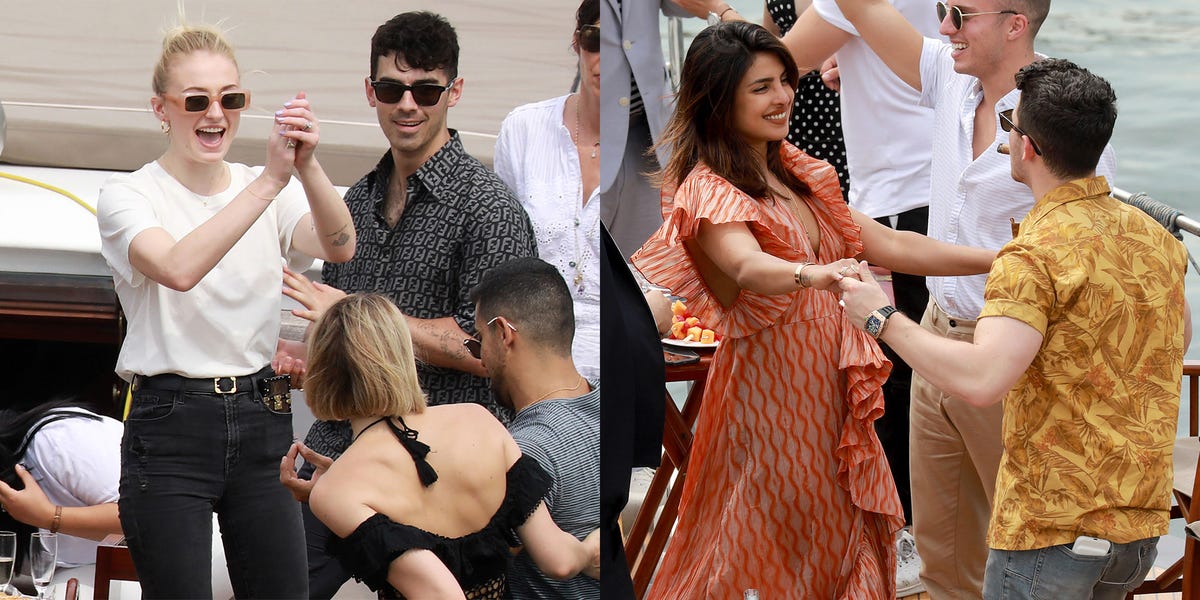 Sophie Turner, Priyanka Chopra, Joe Jonas, and Nick Jonas Cruise in Paris  Before Wedding