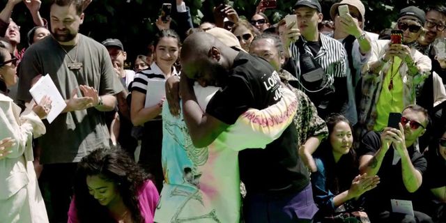 Kanye West and Virgil Abloh Hug and Cry at Finale of Louis Vuitton