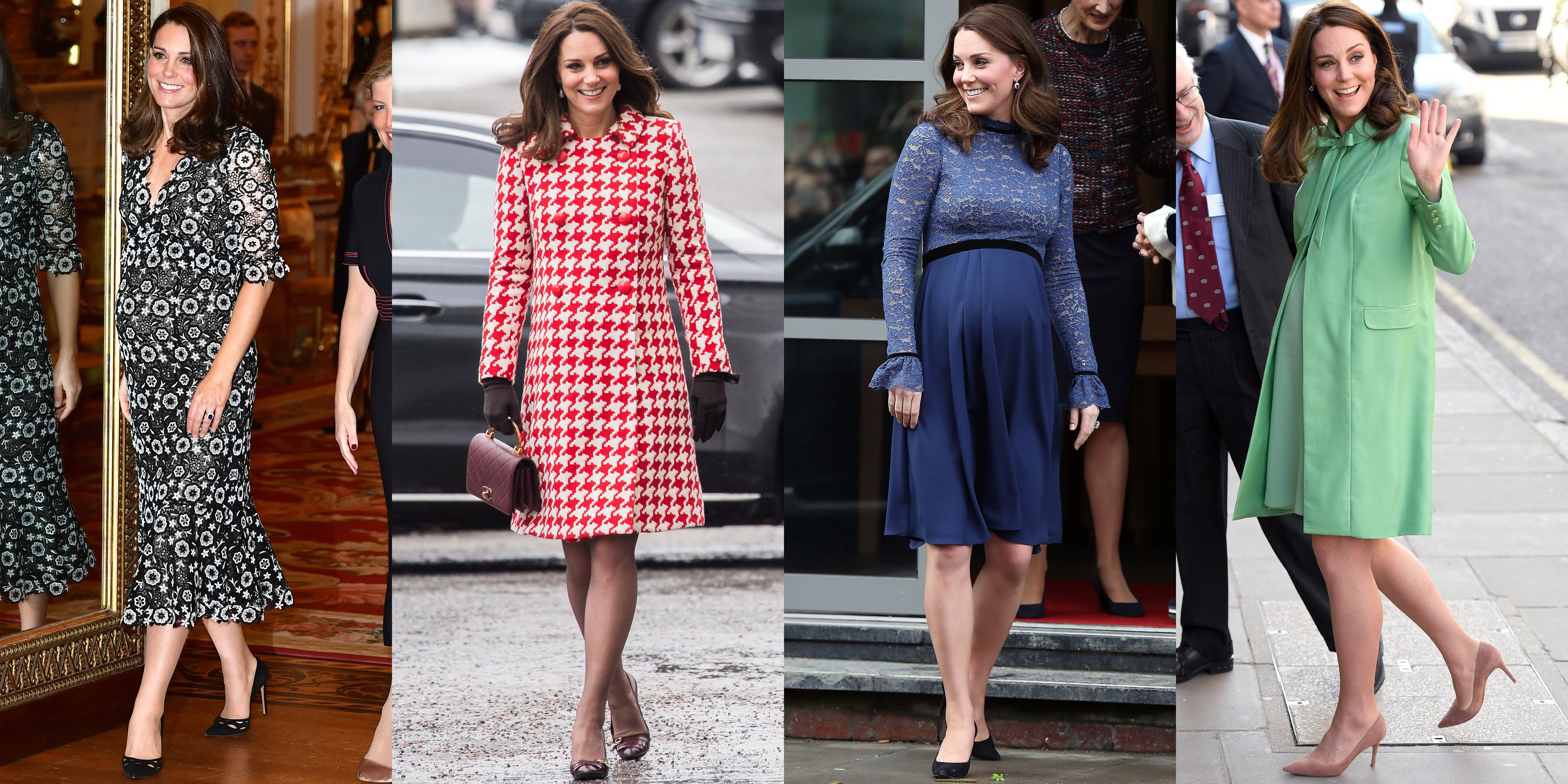 Kate middleton blue outlet polka dot maternity dress