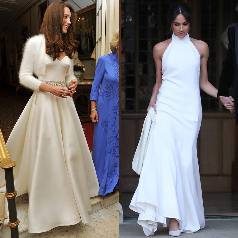 Meghan Markle's Second Royal Wedding Dress Compared To Kate Middleton's