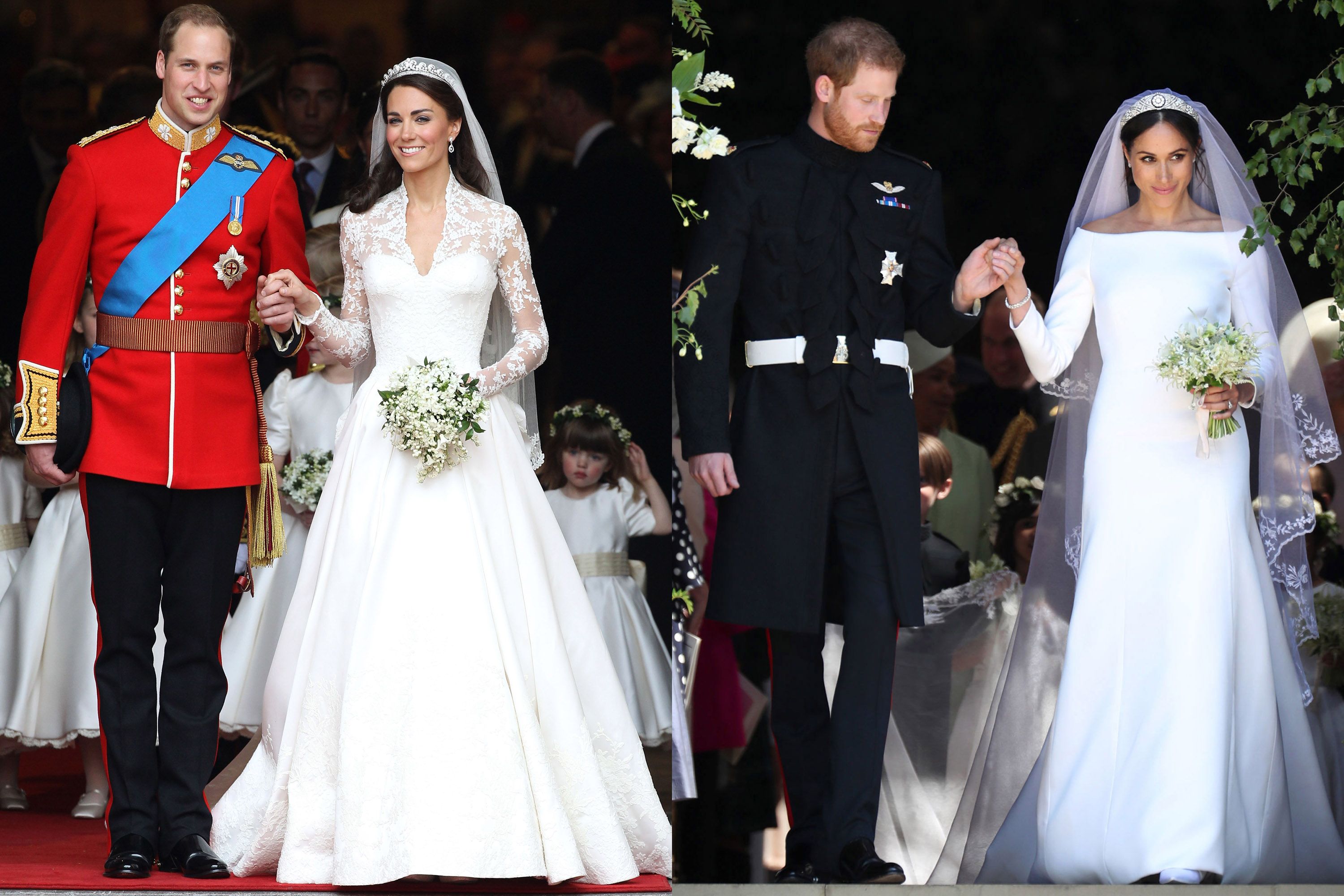 ødelagte Inde unse Meghan Markle & Prince Harry's Wedding Compared To Kate Middleton & Prince  William's In Photos