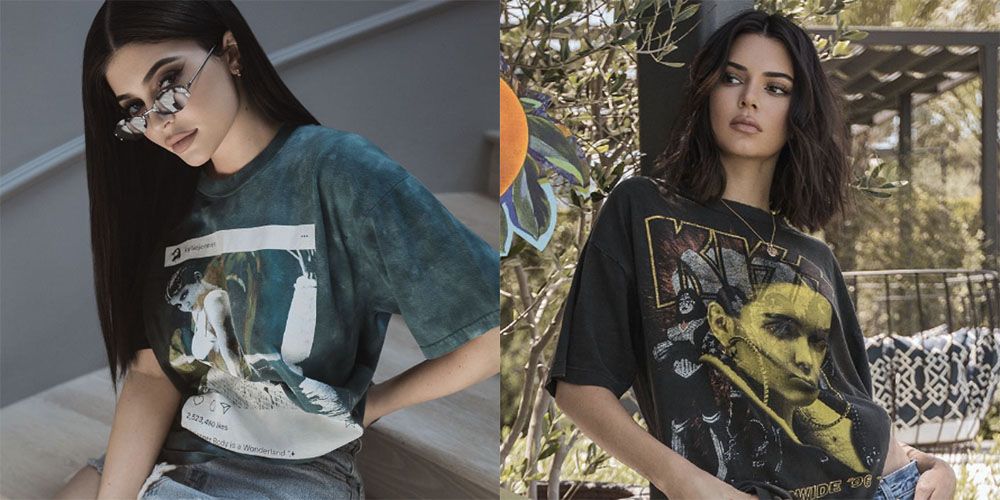 Kendall and Kylie Tupac and Biggie T-Shirts - Kendall and Jenner Vintage Band T-Shirts Controversy