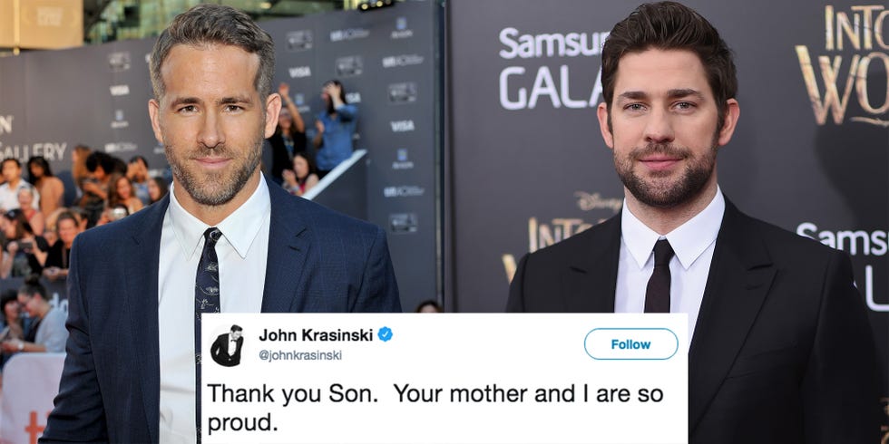 Ryan Reynolds and John Krasinski's Internet Bromance Is Giving Us Life