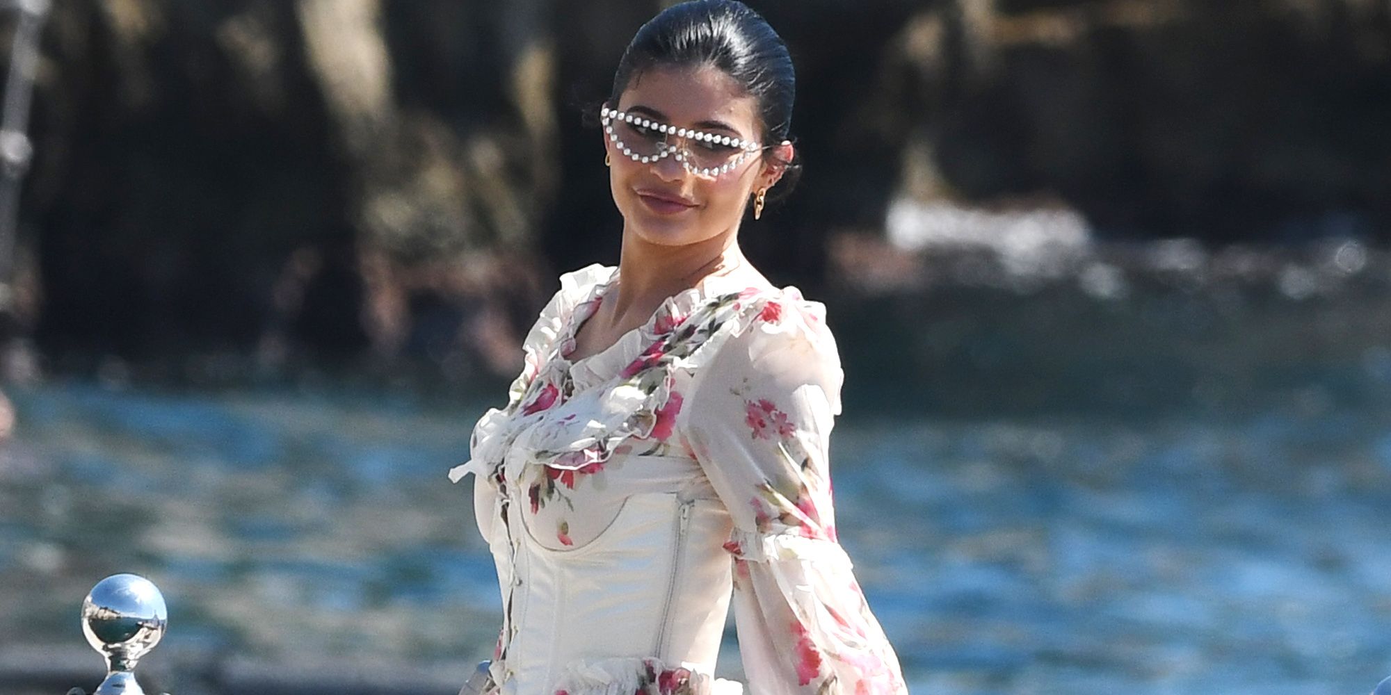 Kylie Jenner Wears Oversized Dior Sunglasses in Italy