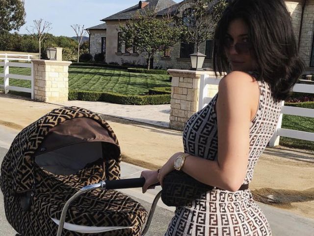 Kylie Jenner's Fendi Baby Stroller & Diaper Bag