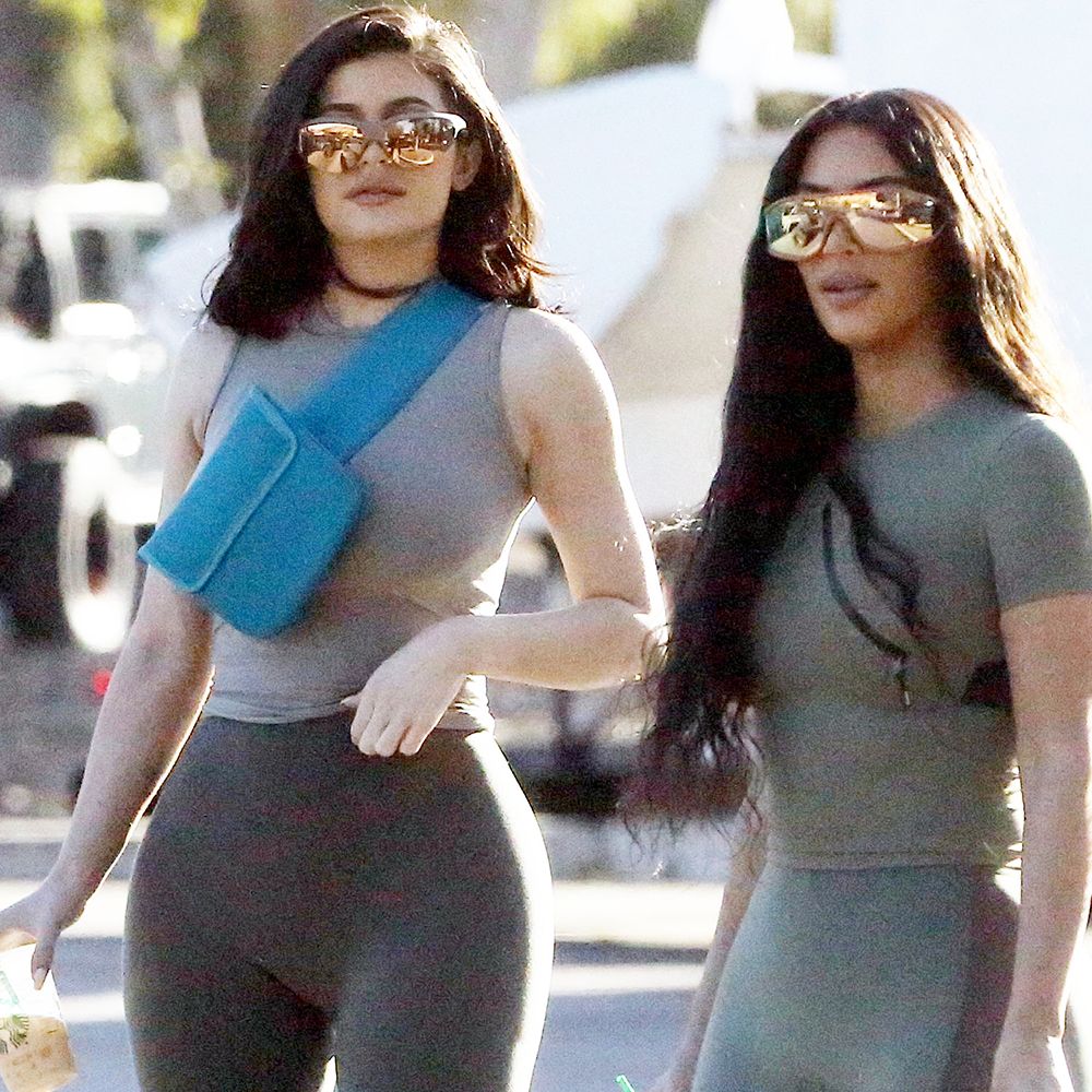 Kim Kardashian and Kylie Jenner Are Twinning in Skin-Tight Outfits