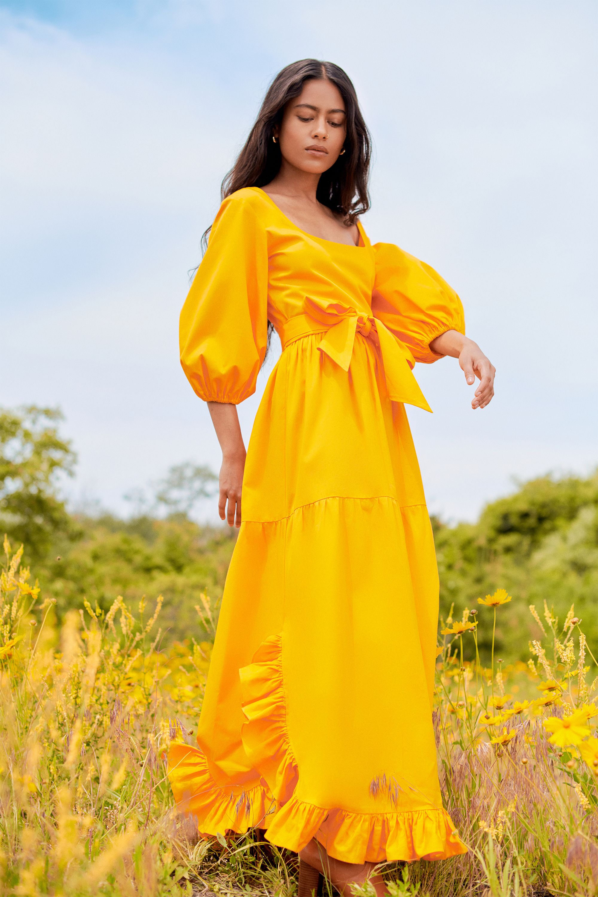 Country road 2024 yellow dress