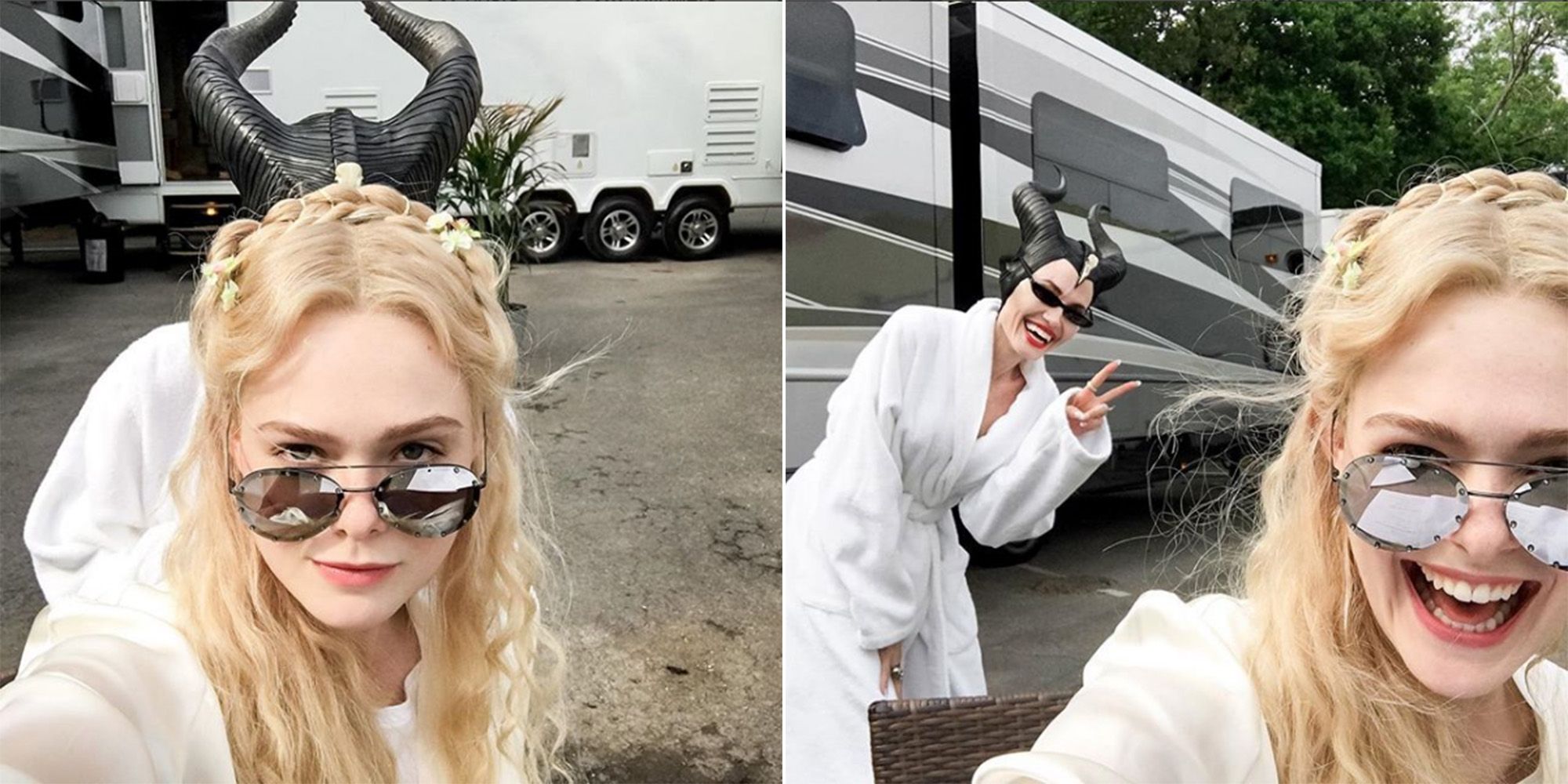 Jolie Elle Fanning Tease 'Maleficent 2' with Cute On-Set
