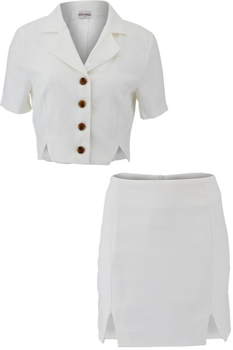 White, Clothing, Sleeve, Outerwear, Collar, Button, Beige, Uniform, Neck, Formal wear, 