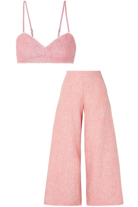 Clothing, Pink, Trousers, Shorts, Denim, Jeans, Nightwear, Peach, camisoles, Crop top, 