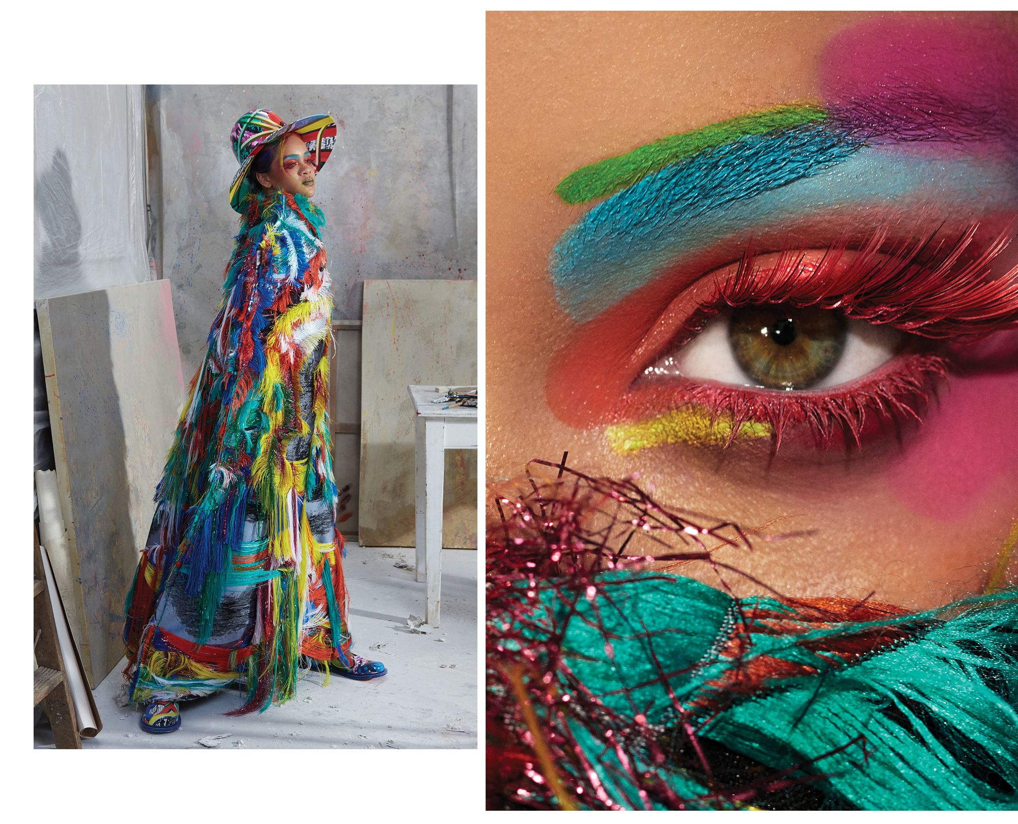 Rihanna Beauty Fashion Shoot - Rihanna Harper's Bazaar May