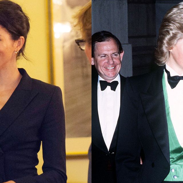 Meghan Markle and Princess Diana in tuxedos