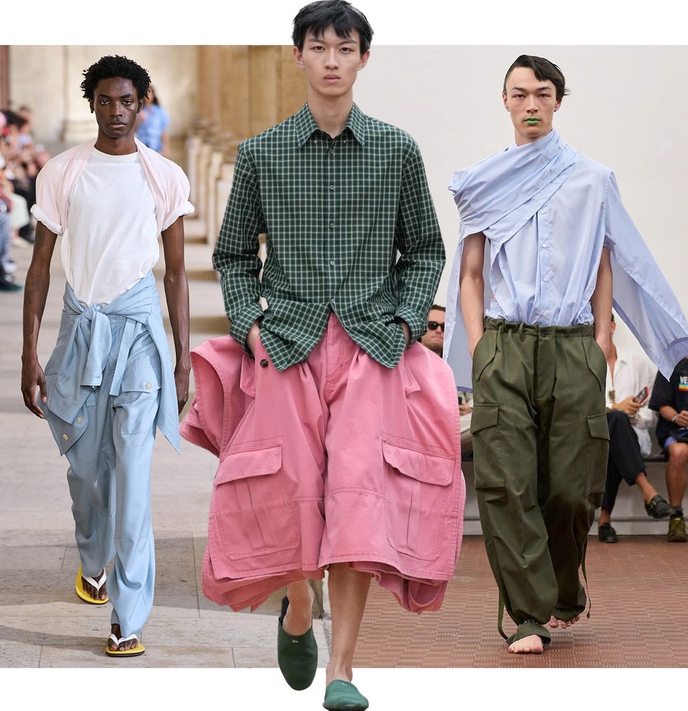 fashion runway showcasing avantgarde mens clothing