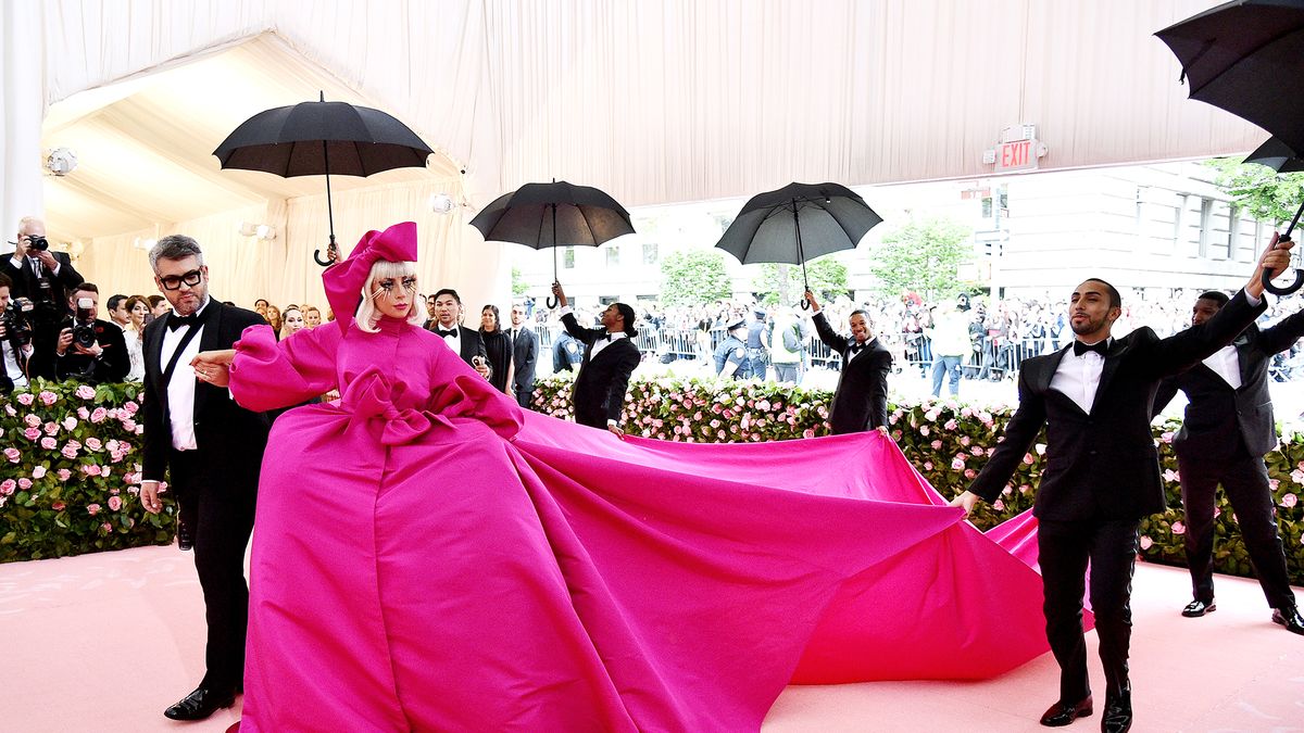 Lady Gaga Wears Massive Hot Pink Brandon Maxwell Gown at 2019 Met Gala
