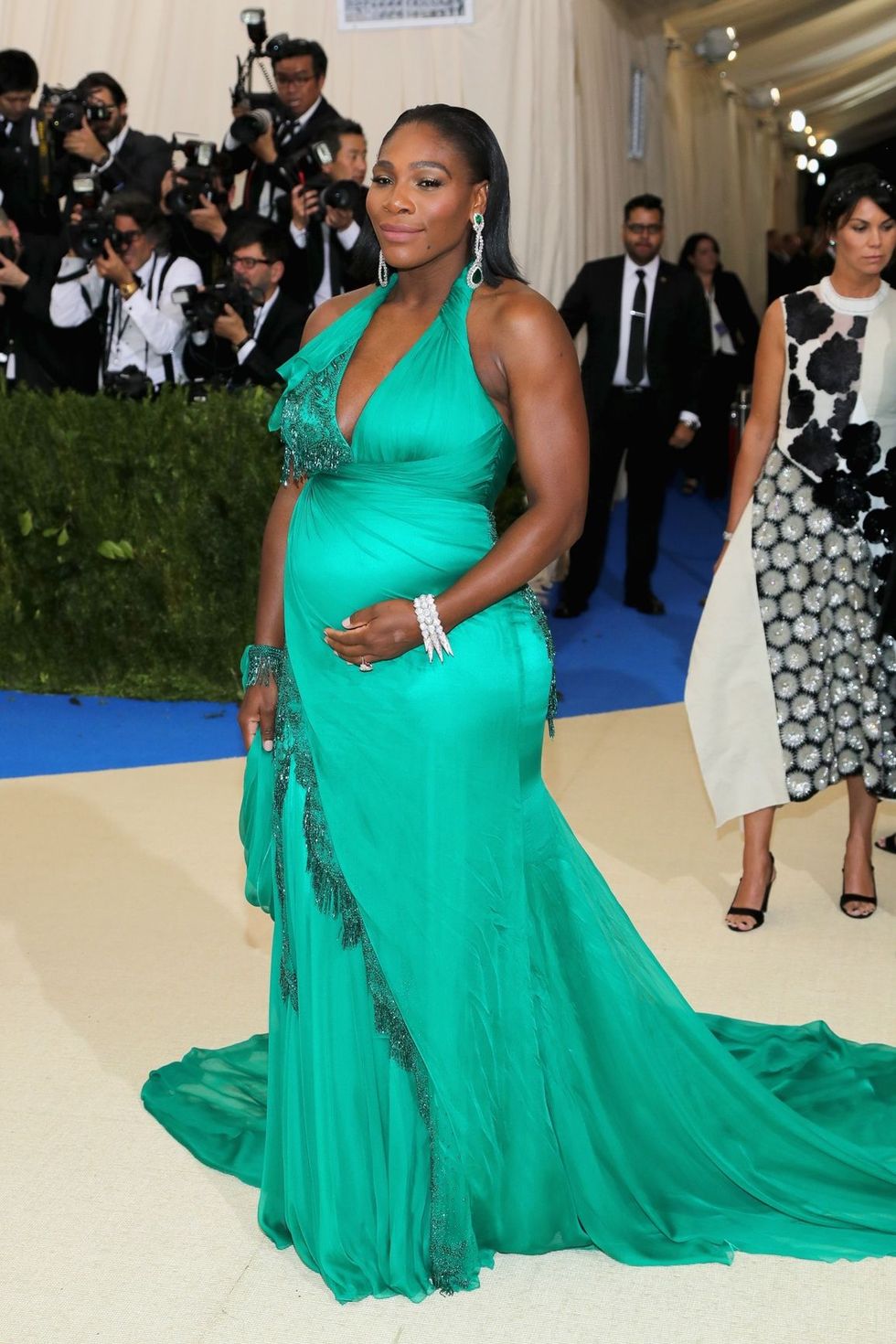 Serena Williams Debuted Her Baby Bump on the Met Gala Red Carpet